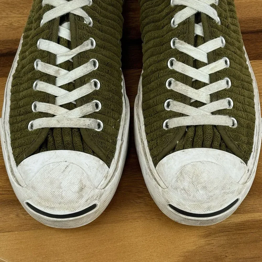 Womens Converse X Jack Purcell Widewale‎ Cord Ox Surplus Olive Sneakers Size 9.5